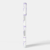 Coques Case-Mate iPhone Nœuds Coquette Violets Monogrammés (Verso / Droite)