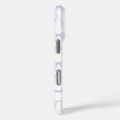 Coques Case-Mate iPhone Nœuds Coquette Violets Monogrammés (Verso / Droite)