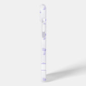 Coques Case-Mate iPhone Nœuds Coquette Violets Monogrammes Rayés (Verso / Gauche)