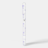 Coques Case-Mate iPhone Nœuds Coquette Violets Monogrammes Rayés (Verso / Gauche)