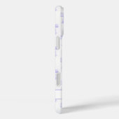 Coques Case-Mate iPhone Nœuds Coquette Violets Monogrammes Rayés (Verso / Droite)