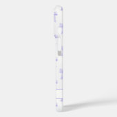 Coques Case-Mate iPhone Nœuds Coquette Violets Monogrammes Rayés (Verso / Gauche)