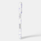 Coques Case-Mate iPhone Nœuds Coquette Violets Monogrammes Rayés (Verso / Droite)