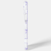 Coques Case-Mate iPhone Nœuds Coquette Violets Monogrammes Rayés (Verso / Gauche)