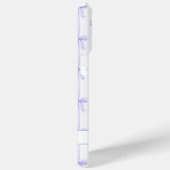 Coques Case-Mate iPhone Nœuds Coquette Violets Monogrammes Rayés (Verso / Droite)