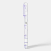 Coques Case-Mate iPhone Nœuds Coquette Violets Monogrammes Rayés (Verso / Gauche)