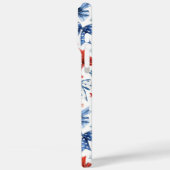 Coques Case-Mate iPhone Nœuds de Coquette Patriotique Monogrammés (Verso / Gauche)