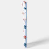 Coques Case-Mate iPhone Nœuds et Rayures Monogrammes Patriotiques (Verso / Gauche)