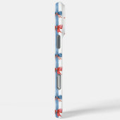 Coques Case-Mate iPhone Nœuds et Rayures Patriotiques Monogrammés (Verso / Droite)