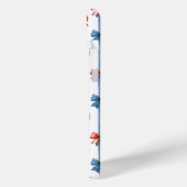 Coques Case-Mate iPhone Nœuds et Rayures Patriotiques Monogrammés (Verso / Gauche)