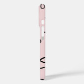 Coques Case-Mate iPhone Nœuds Noirs Mignons et Tendance Rose (Verso / Gauche)
