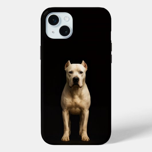 Coques Case-Mate iPhone Noir 4 Luxe, Bold Dogo Argentino iPhone 15 Plus (Verso)