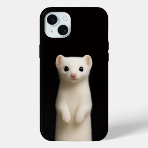 Coque iPhone 15 Mini Noir 4 Luxe, Ermine élégant iphone 15 Plus