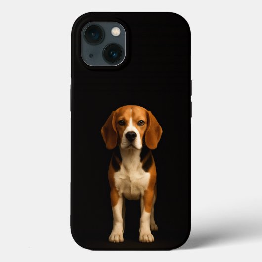Coques Case-Mate iPhone Noir 4 Luxe iPhone 13, Beagle Gentil (Verso)
