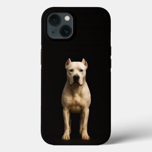 Coques Case-Mate iPhone Noir 4 Luxe iPhone 13, Dogo Argentino Audacieux (Verso)
