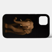 Coques Case-Mate iPhone Noir 4 Luxe iPhone 13, Éléphant d'Inde (Verso (horizontal))