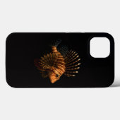 Coques Case-Mate iPhone Noir 4 Luxe iPhone 13, Poisson-lion rouge (Verso (horizontal))