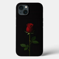 Noir 4 Luxe iPhone 13, Rose Rouge Veloutée