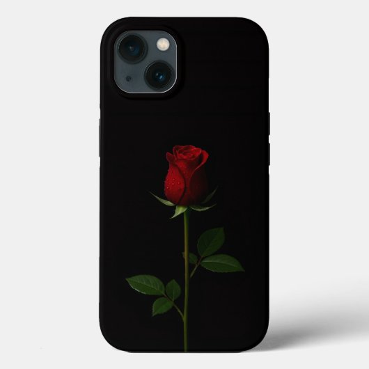 Coques Case-Mate iPhone Noir 4 Luxe iPhone 13, Rose Rouge Veloutée (Verso)