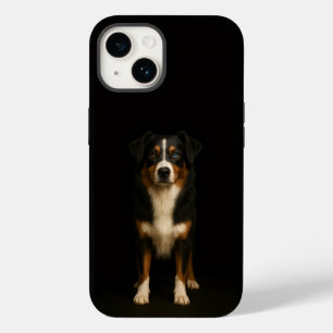 Coque Pour iPhone 14 Noir 4 Luxe iPhone 14 Mate, Aussie Shepherd