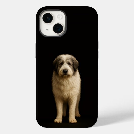 Coques Case-Mate iPhone Noir 4 Luxe iPhone 14 Mate, berger Mioritic (Verso)