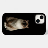 Coques Case-Mate iPhone Noir 4 Luxe iPhone 14 Mate, Chat Birman (Verso (horizontal))