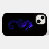 Coques Case-Mate iPhone Noir 4 Luxe iPhone 14 Mate, Hippocampe Violet (Verso (horizontal))