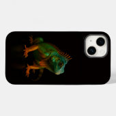 Coques Case-Mate iPhone Noir 4 Luxe iPhone 14 Mate, Iguane Vert (Verso (horizontal))
