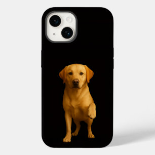 Coque Pour iPhone 14 Noir 4 Luxe iPhone 14 Mate, Labrador tendre