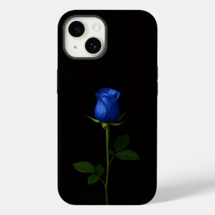 Coque Pour iPhone 14 Noir 4 Luxe iPhone 14 Mate, Rose Bleu de Minuit