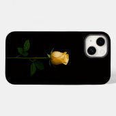 Coques Case-Mate iPhone Noir 4 Luxe iPhone 14 Mate, Rose Jaune Ensoleillé (Verso (horizontal))