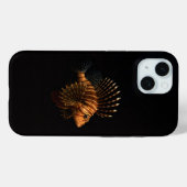 Coques Case-Mate iPhone Noir 4 Luxe iPhone 15 Mate, Poisson-Lion Rouge (Verso (horizontal))