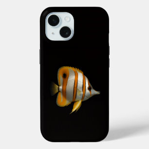 Coque Pour iPhone 15 Noir 4 Luxe iPhone 15 Mate, Poisson-papillon de ré