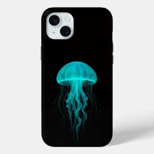 Coque iPhone 15 Mini Noir 4 Luxe iPhone 15 Plus, Méduse Verte
