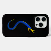 Coques Case-Mate iPhone Noir 4 Luxe iPhone 15 Pro Mate Anguille Ruban Bleu (Verso (horizontal))