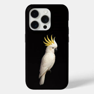 Coque iPhone 15 Pro Noir 4 Luxe iPhone 15 Pro Mate, Cacatoès à crête j