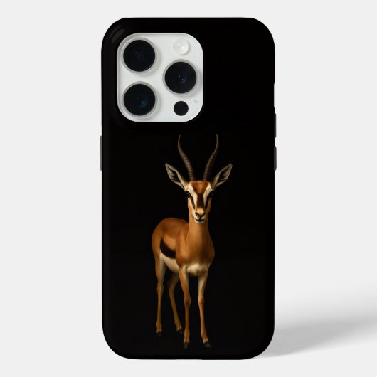 Coques Case-Mate iPhone Noir 4 Luxe iPhone 15 Pro Mate Élégante Gazella (Verso)