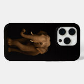 Coques Case-Mate iPhone Noir 4 Luxe iPhone 15 Pro Mate, Éléphant d'Inde (Verso (horizontal))