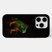 Coques Case-Mate iPhone Noir 4 Luxe iPhone 15 Pro Mate, Iguane Vert (Verso (horizontal))