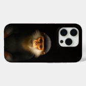 Coques Case-Mate iPhone Noir 4 Luxe iPhone 15 Pro Mate, Langur Douc Rouge (Verso (horizontal))