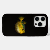 Coques Case-Mate iPhone Noir 4 Luxe iPhone 15 Pro Mate Poisson-Lune Jaune (Verso (horizontal))