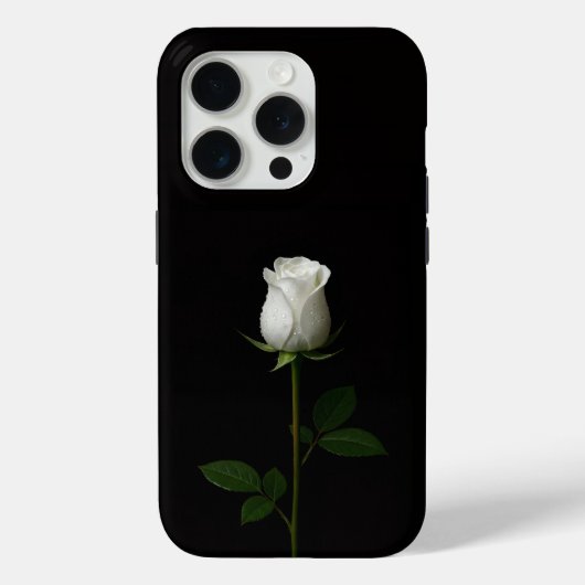 Coques Case-Mate iPhone Noir 4 Luxe iPhone 15 Pro Mate, Rose Blanche Pure (Verso)
