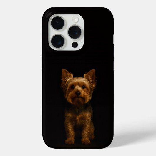 Coques Case-Mate iPhone Noir 4 Luxe iPhone 15 Pro Mate Yorkshire Terrier (Verso)
