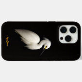 Coques Case-Mate iPhone Noir 4 Luxe iPhone 15 Pro Max, Aigrette neigeuse (Verso (horizontal))