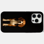 Coques Case-Mate iPhone Noir 4 Luxe iPhone 15 Pro Max, Beagle Gentil (Verso (horizontal))