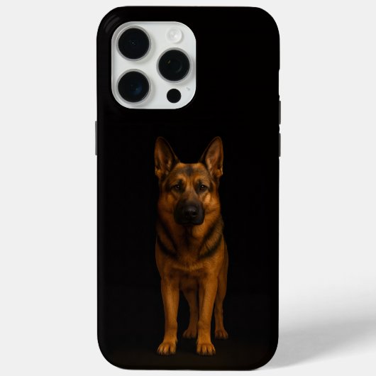 Coques Case-Mate iPhone Noir 4 Luxe iPhone 15 Pro Max, Berger Allemand (Verso)