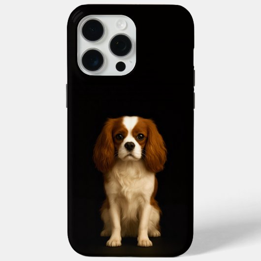 Coques Case-Mate iPhone Noir 4 Luxe iPhone 15 Pro Max, Cavalier Spaniel (Verso)
