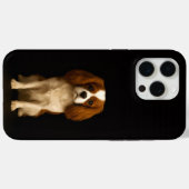 Coques Case-Mate iPhone Noir 4 Luxe iPhone 15 Pro Max, Cavalier Spaniel (Verso (horizontal))