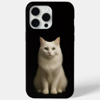 Noir 4 Luxe iPhone 15 Pro Max, Chat Turc d'Angora