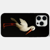 Coques Case-Mate iPhone Noir 4 Luxe iPhone 15 Pro Max, Cigogne Élégante (Verso (horizontal))